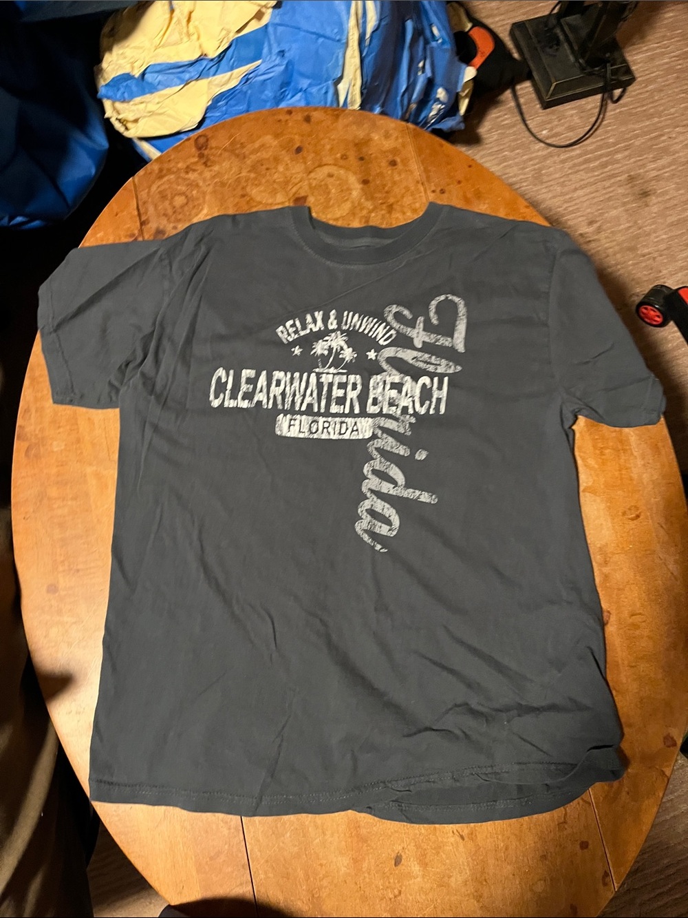 surf style Gray Clearwater Beach Florida Graphic Tee